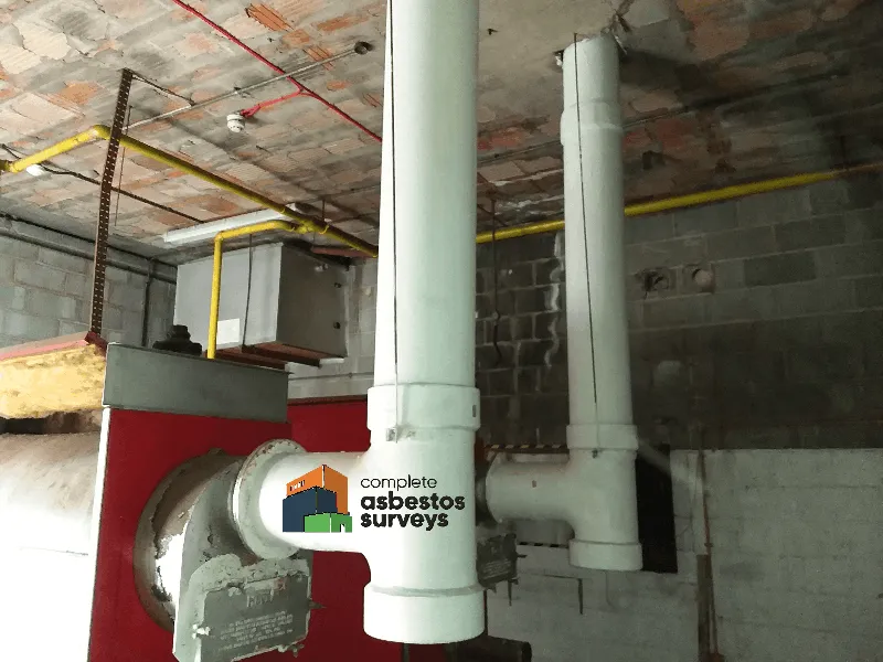 Encapsulated asbestos cement flue pipes