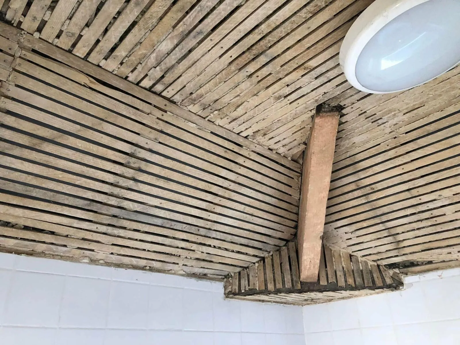 Asbestos artex ceiling removal after