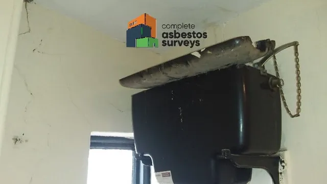 Asbestos Toilet Cistern in Commercial Building