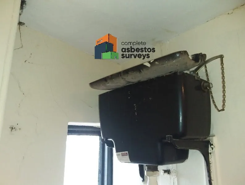 Asbestos Toilet Cistern in Commercial Building