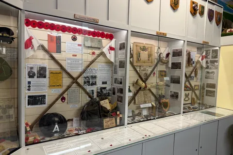 Scout heritage and display area inspected as part of the asbestos management survey of buildings throughout Bradley Wood Scout Camp.
