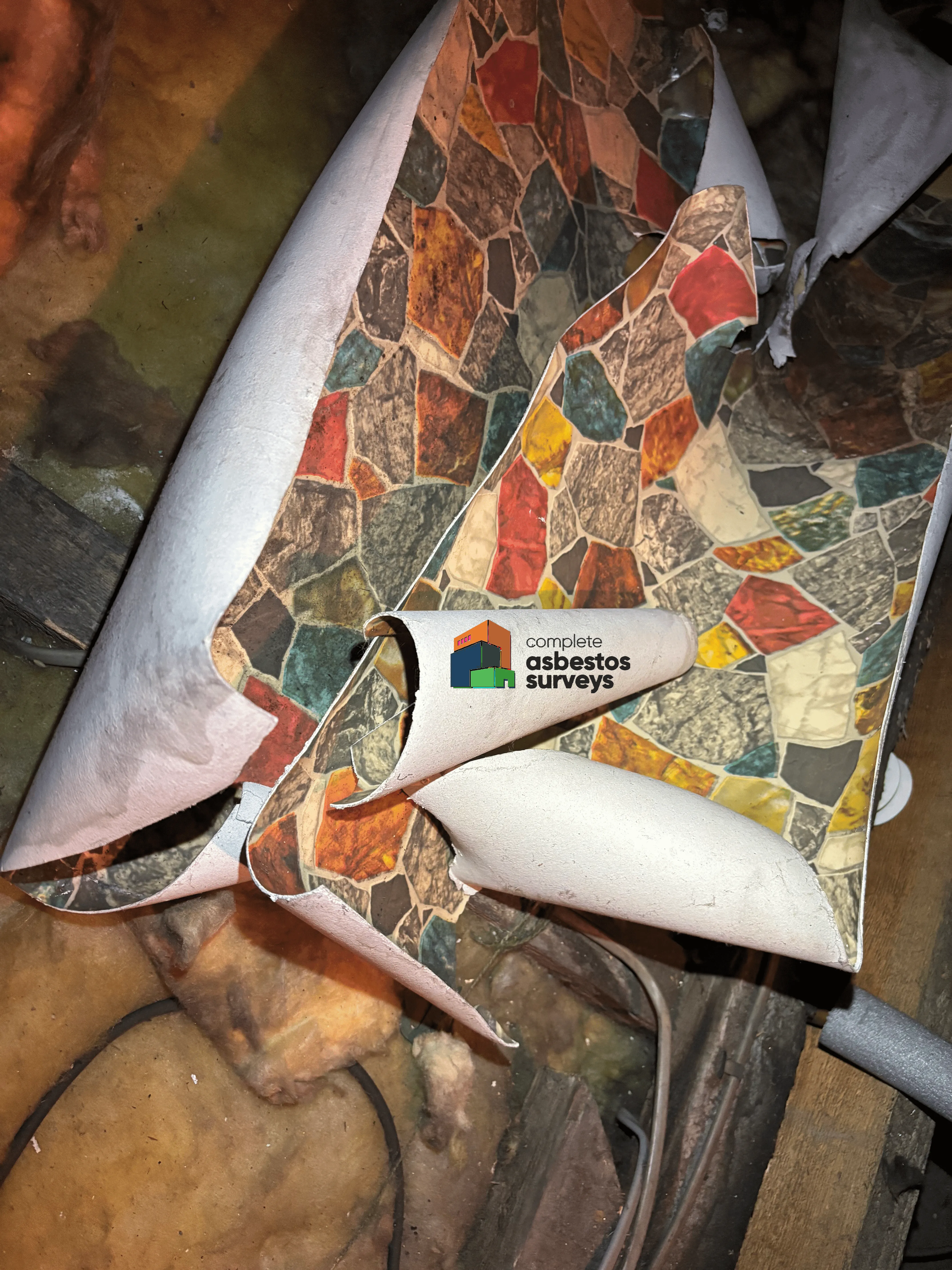 Asbestos Paper Backed Lino Loose in Loft