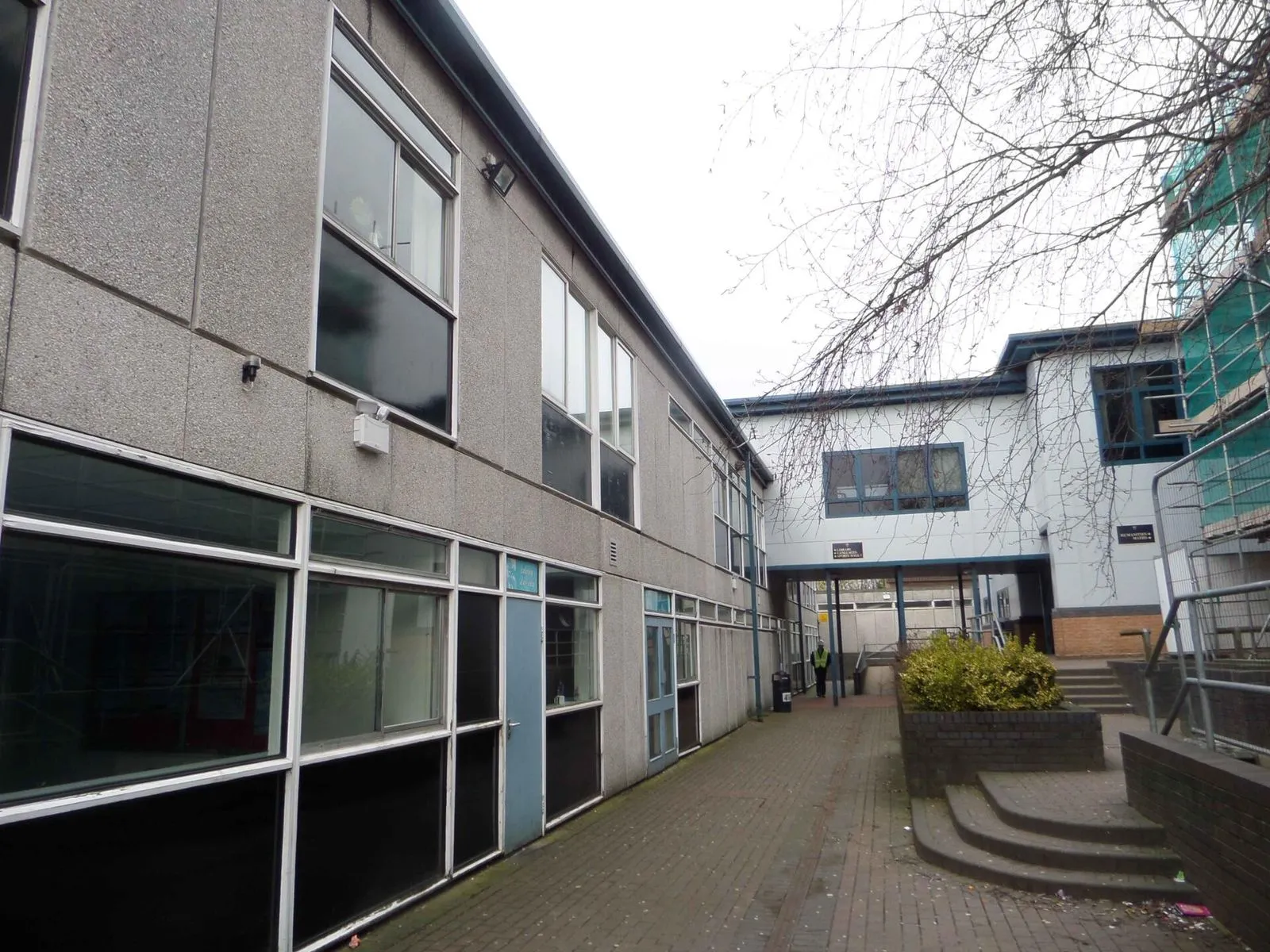 Exterior of a CLASP system-built school in Yorkshire containing asbestos