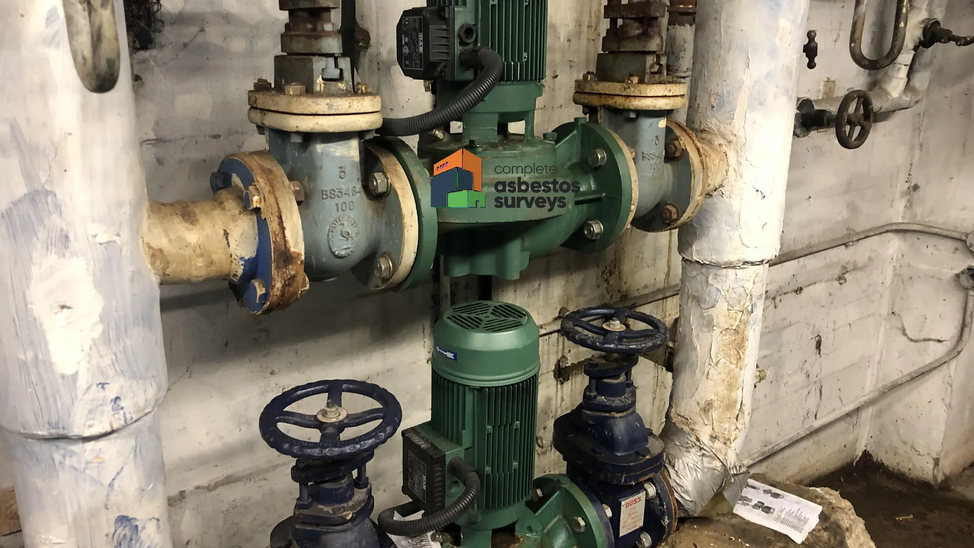 Asbestos Containing Gaskets to Pipe Flanges in Boiler Room