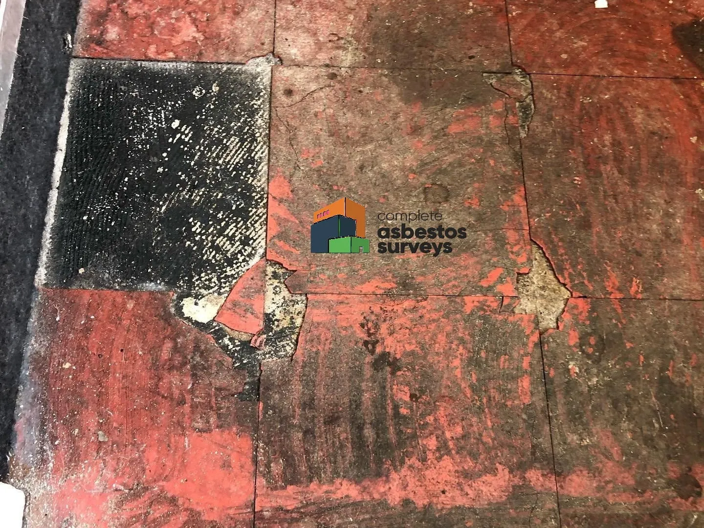 Damaged Asbestos Floor Tiles and Adhesive