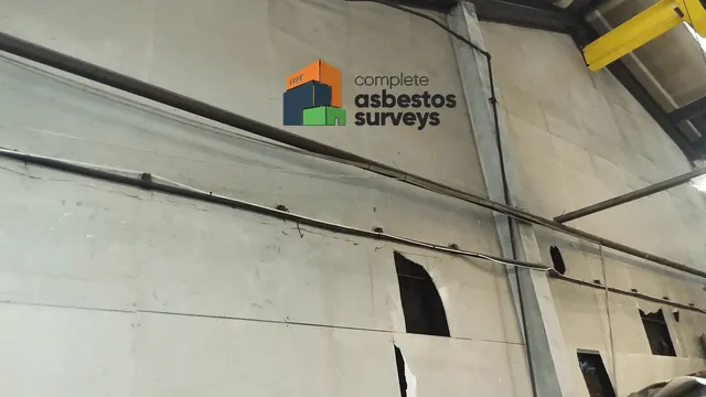 Asbestos Insulating Board Wall Panels to Factory Gable End
