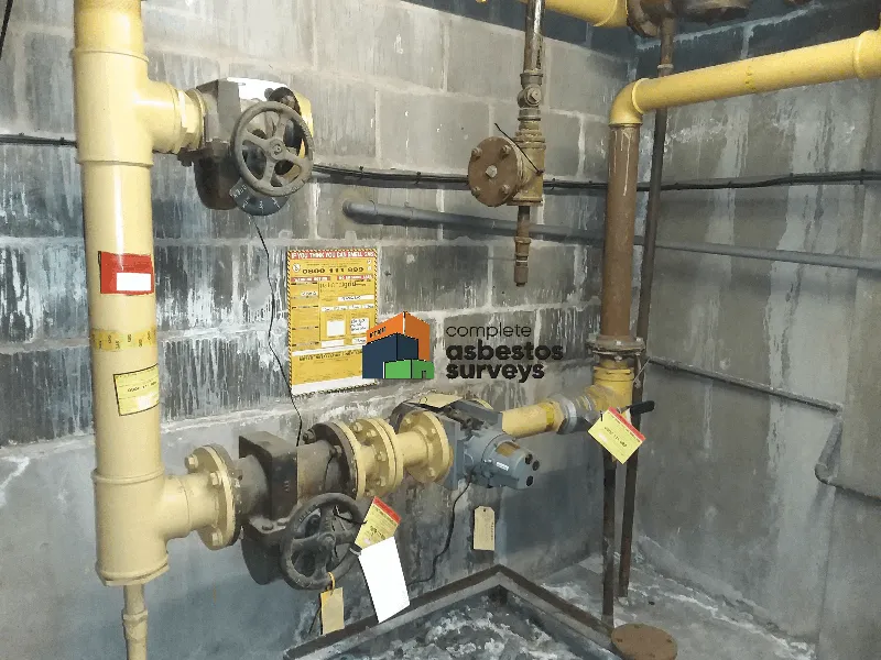 Asbestos Gaskets on Pipe Flanges