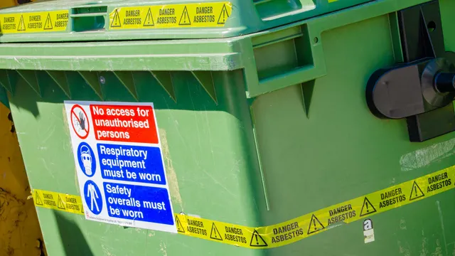 Asbestos waste disposal bin