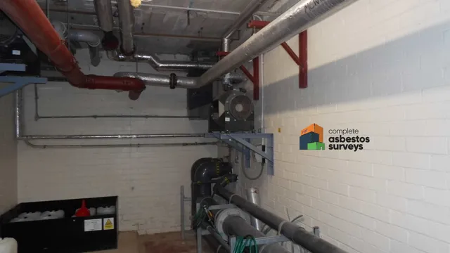 Asbestos Debris Painted in Swimming Pool Pump Room