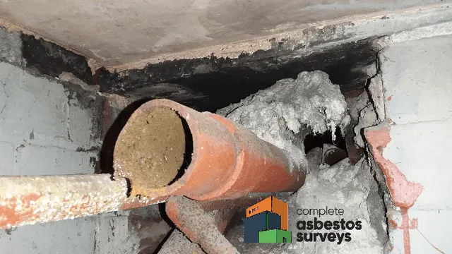 Asbestos Insulation Around Pipe Penetration