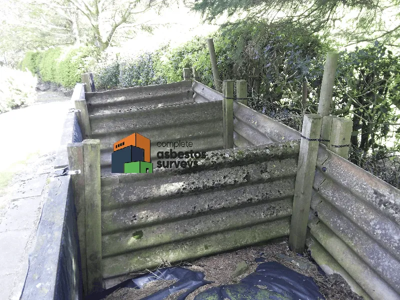 Asbestos Cement Used as Compost Heap