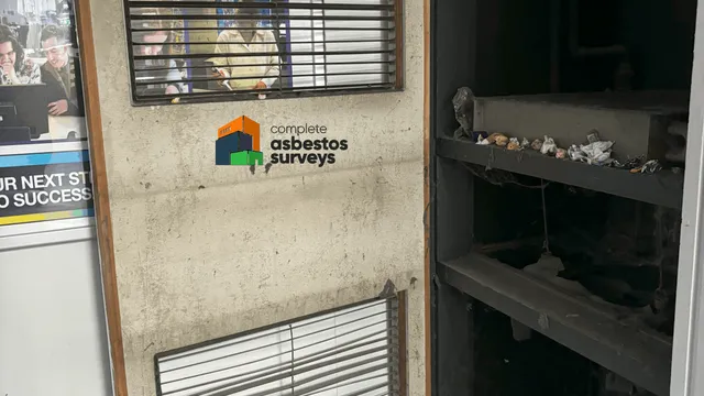 Asbestos Insulating Board Panel to Heater Cupboard Door