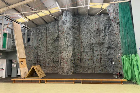 Indoor climbing and activity facility included within the asbestos management survey across the 60-acre Bradley Wood Scout Camp.