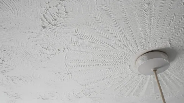Asbestos Artex patterns around light fitting on ceiling of older property