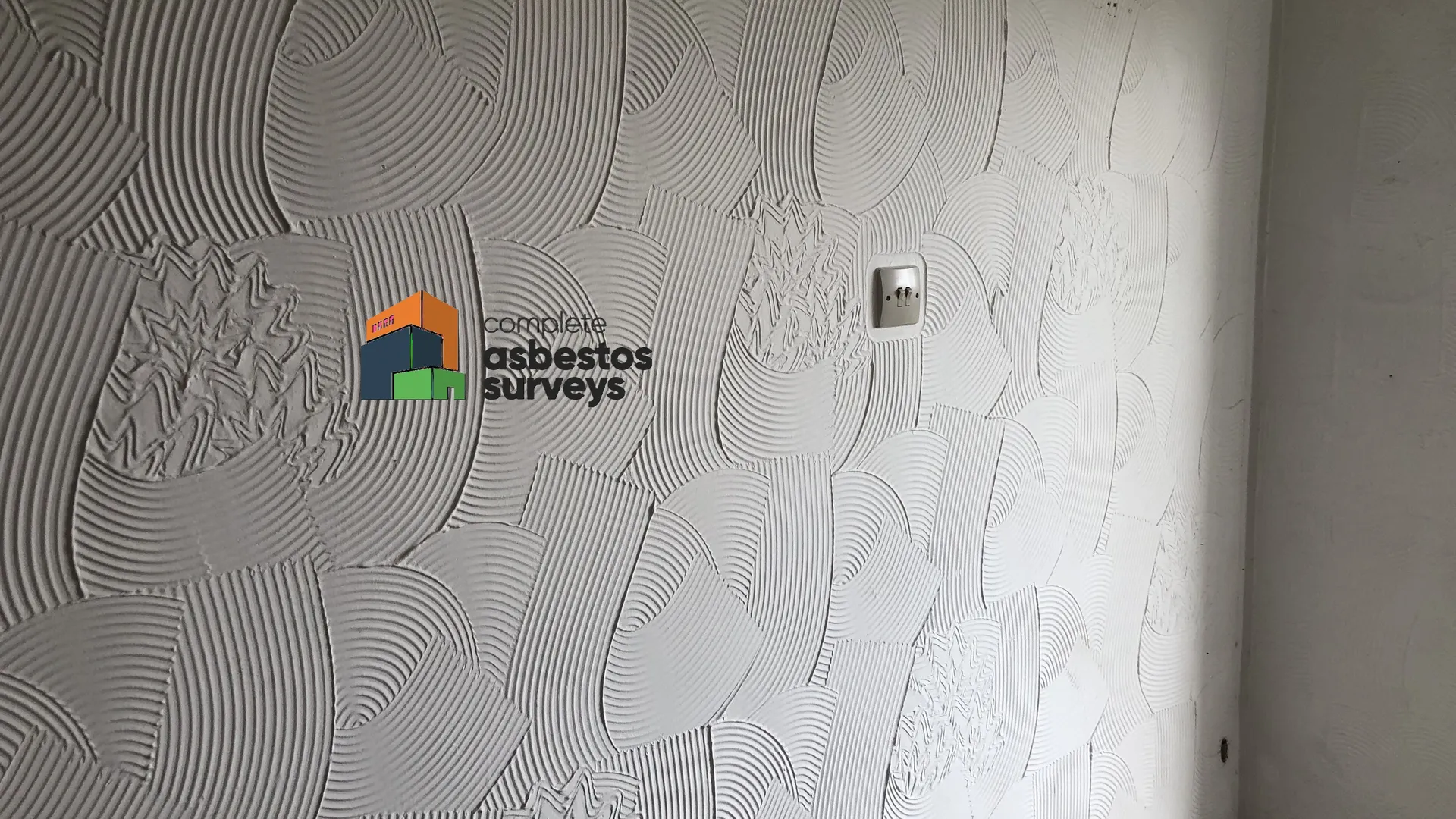 Thick Artex Textured Coating to Wall in Unusual Pattern