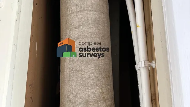 Asbestos Cement Flue Pipe in Boiler Cupboard