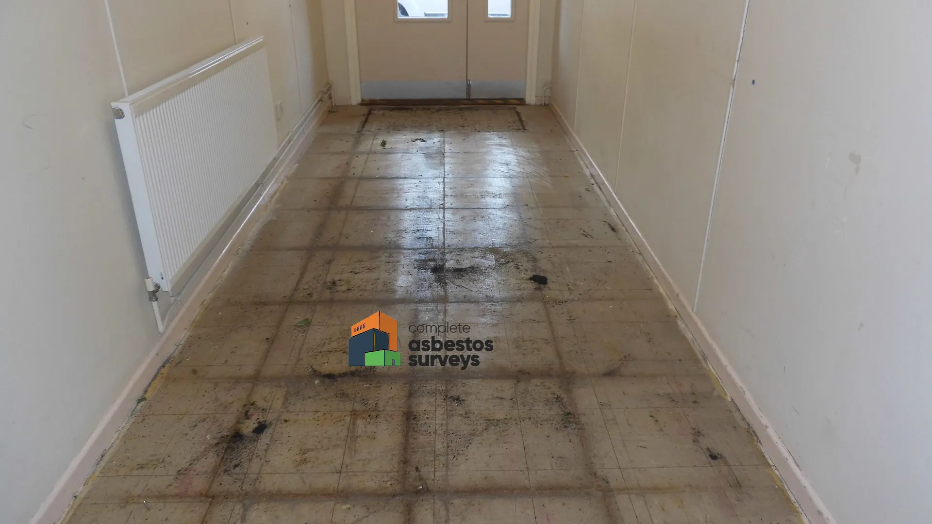 Asbestos Vinyl Floor Tiles in Hallway