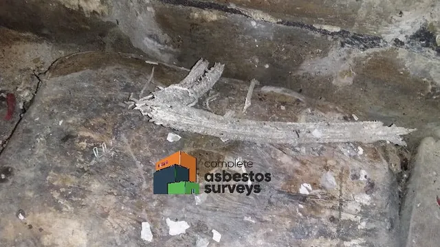 Asbestos Rope Seal on Floor