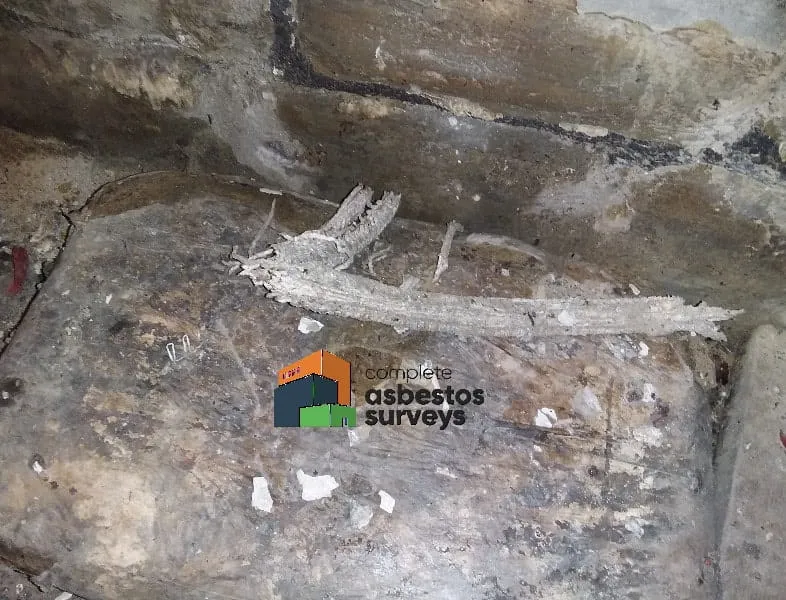 Asbestos Rope Seal on Floor