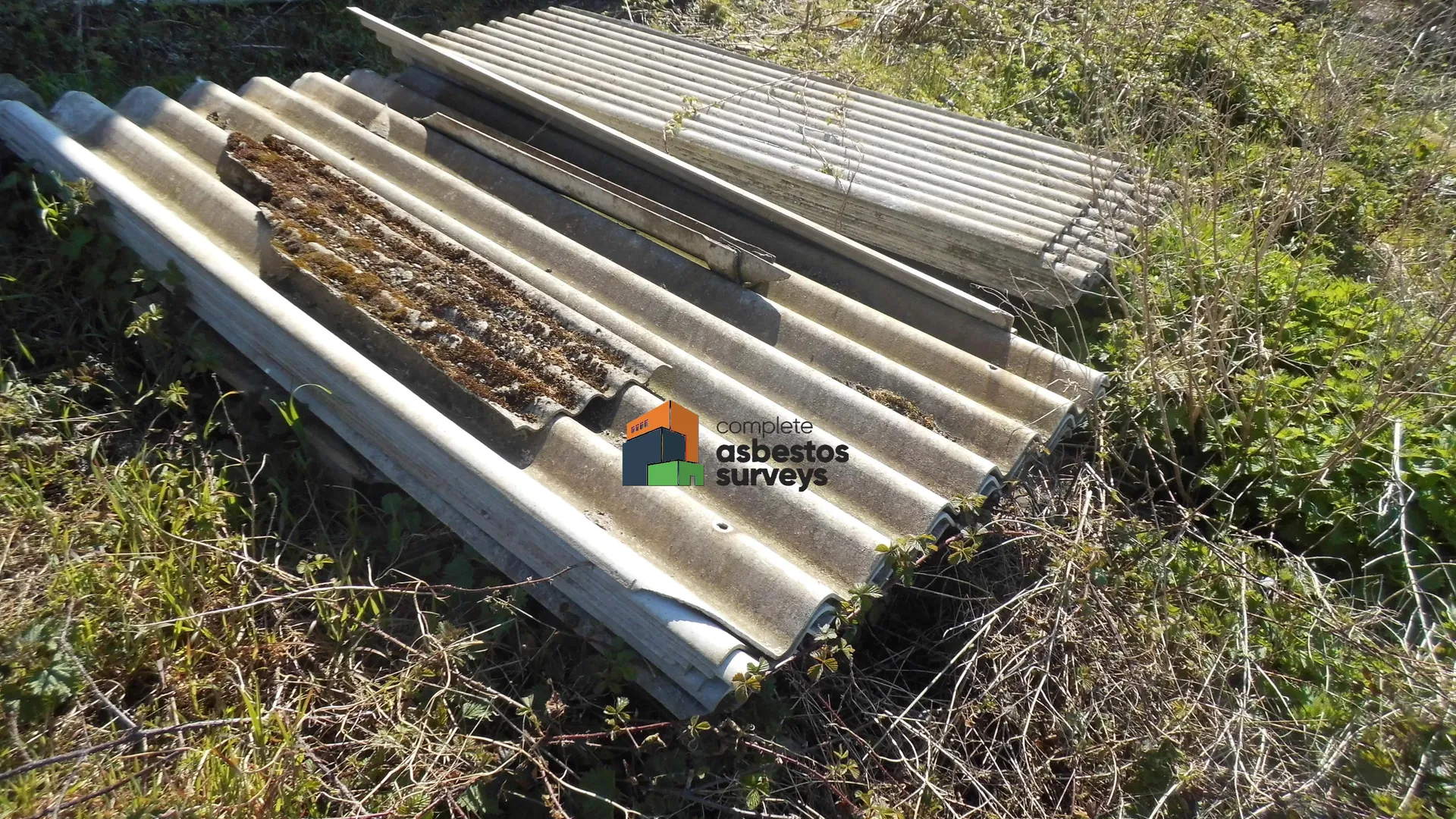 Asbestos Corrugated Cement Sheets in Garden