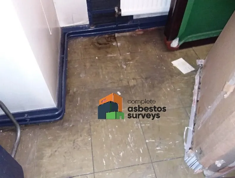 Asbestos Containing Floor Tiles in Store Room of Domestic Property