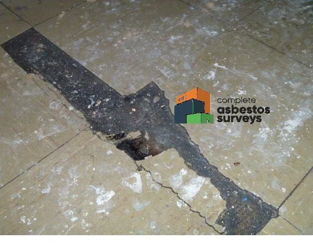 Damaged Asbestos Vinyl Floor Tiles