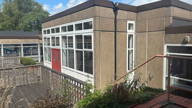Complete Asbestos Surveys team carrying out an asbestos survey in a Huddersfield CLASP school