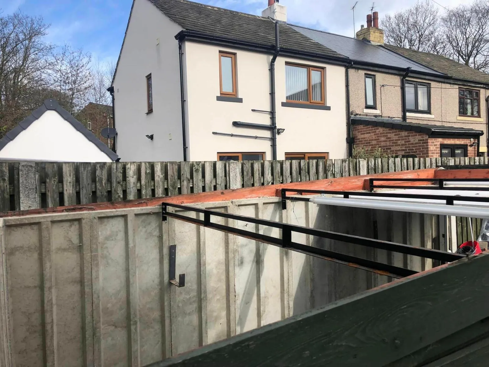 Asbestos garage roof removal after