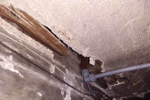 Pipework in ceiling void
