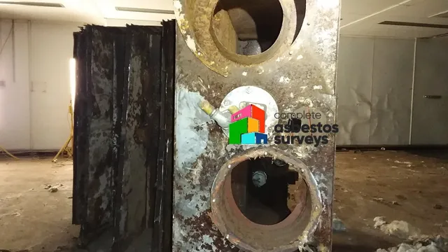 Asbestos Woven Rope Seal Debris Around Old Oven