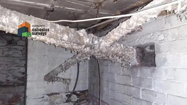 Asbestos Insulation Hanging From Pipework