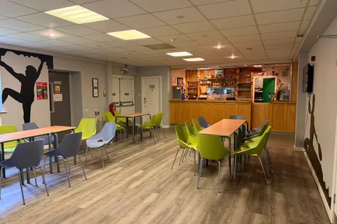 Dining and communal facilities inspected during the asbestos management survey covering 16 buildings at Bradley Wood Scout Camp near Brighouse.