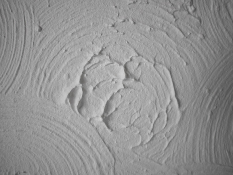 Asbestos artex pattern on domestic ceiling