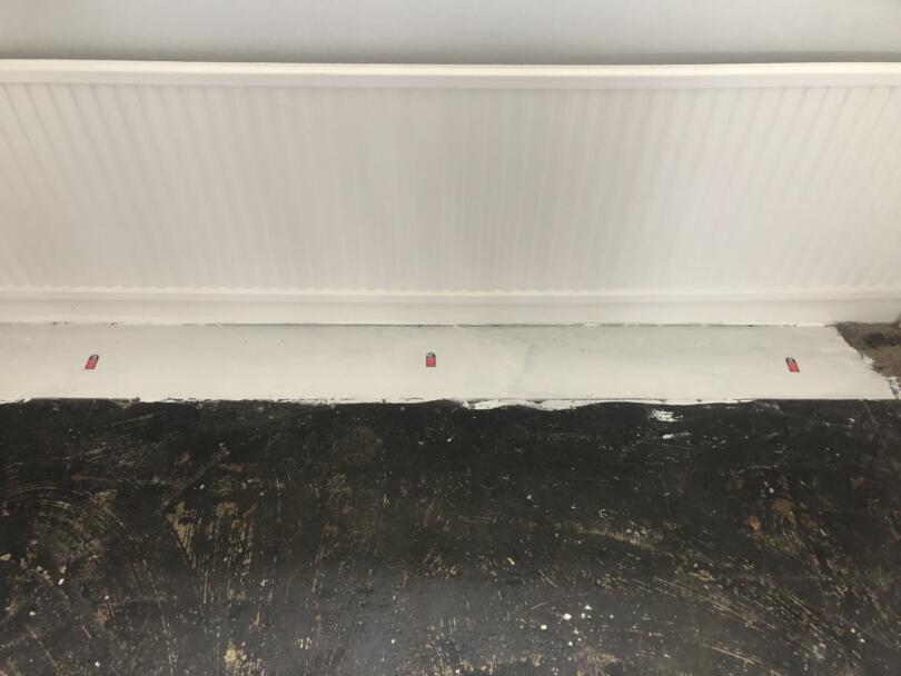 Asbestos insulating board duct covers encapsulated and labelled