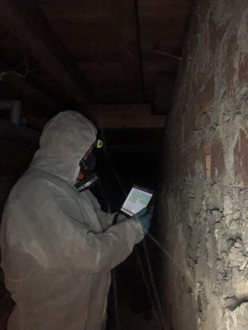 Asbestos survey under church floor
