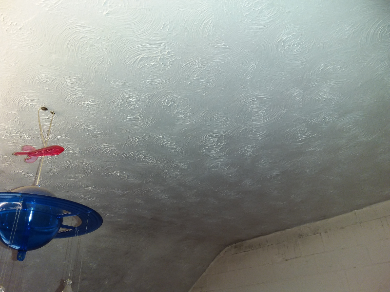 Textured coating artex ceiling