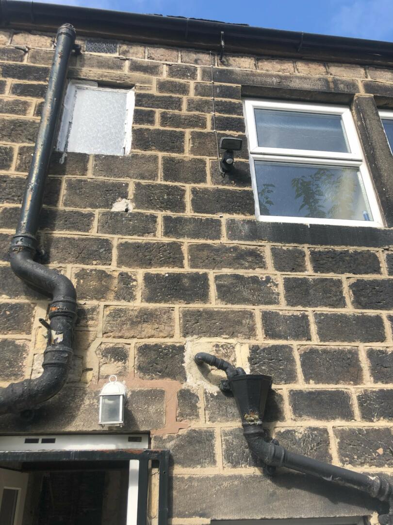 Domestic property after removal of asbestos flue pipe