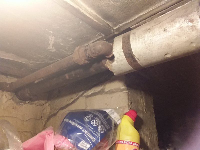 Insulation to basement pipe work