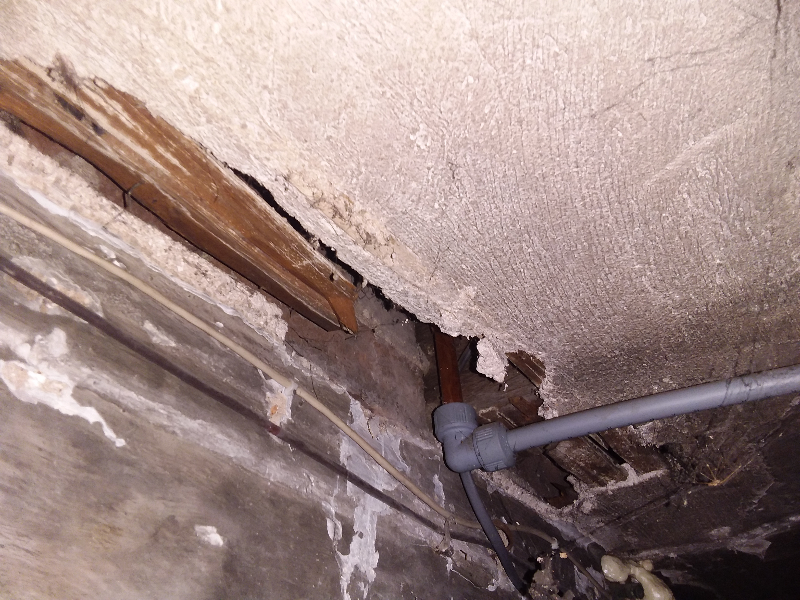 Pipework in ceiling void