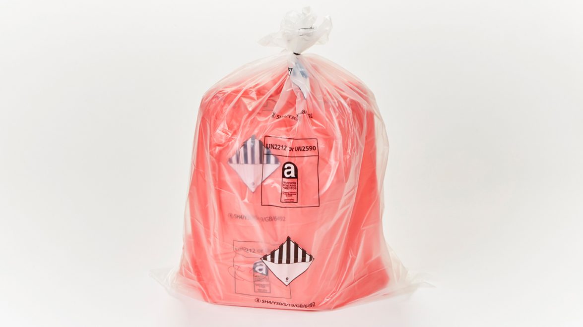 Asbestos waste bag